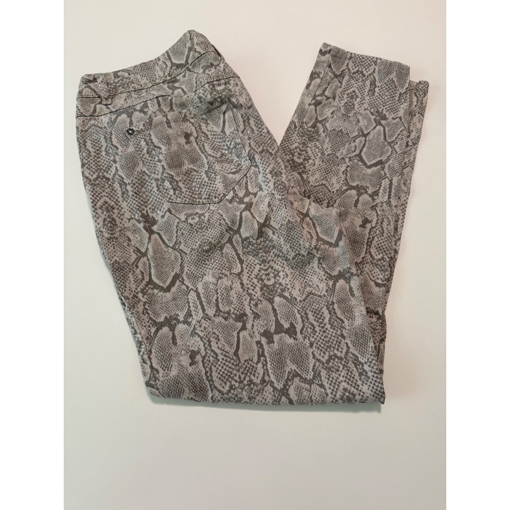 Cato Grey Snake Print Slim Fit Pants Animal Pattern Trousers Womens 14P Y2K